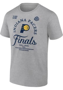 Indiana Pacers Grey 2025 Conference Champions Backcourt Violation Locker Room Short Sleeve T Shirt