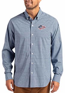 Cutter and Buck Kansas City Chiefs Mens Light Blue Americana Skyline Long Sleeve Dress Shirt