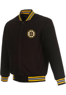 Boston Bruins Mens Black Reversible Wool Heavyweight Jacket