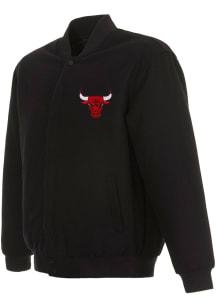 Chicago Bulls Mens Black Reversible Wool Heavyweight Jacket