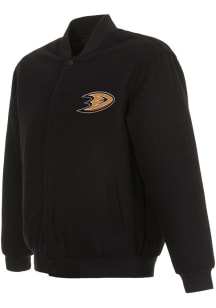 Anaheim Ducks Mens Black Reversible Wool Heavyweight Jacket