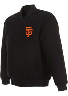 San Francisco Giants Mens Black Reversible Wool Heavyweight Jacket