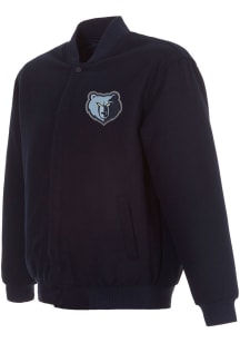 Memphis Grizzlies Mens Navy Blue Reversible Wool Heavyweight Jacket