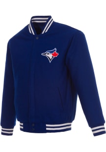 Toronto Blue Jays Mens Blue Reversible Wool Heavyweight Jacket