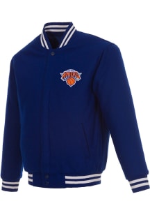 New York Knicks Mens Blue Reversible Wool Heavyweight Jacket