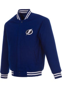 Tampa Bay Lightning Mens Blue Reversible Wool Heavyweight Jacket