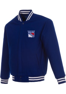 New York Rangers Mens Blue Reversible Wool Heavyweight Jacket