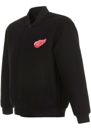 Detroit Red Wings Mens Black Reversible Wool Heavyweight Jacket