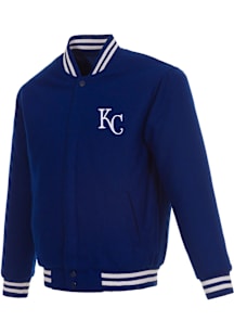 Mens Kansas City Royals Reversible Wool Heavyweight Jacket - Blue