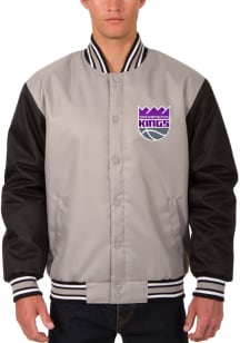 Sacramento Kings Mens Grey Poly Twill Medium Weight Jacket