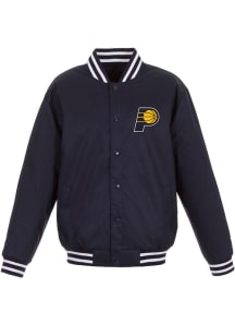 Indiana Pacers Mens Navy Blue Poly Twill Medium Weight Jacket