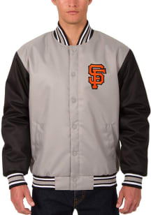 San Francisco Giants Mens Grey Poly Twill Medium Weight Jacket