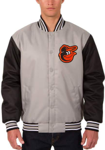 Baltimore Orioles Mens Grey Poly Twill Medium Weight Jacket