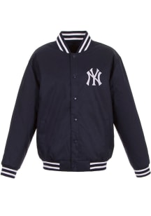 New York Yankees Mens Navy Blue Poly Twill Medium Weight Jacket