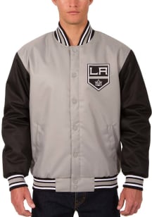 Los Angeles Kings Mens Grey Poly Twill Medium Weight Jacket