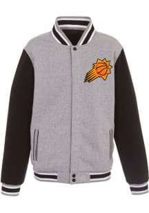 Phoenix Suns Mens Grey Reversible Fleece Medium Weight Jacket