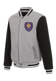 Orlando City SC Mens Grey Reversible Fleece Medium Weight Jacket