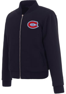 Montreal Canadiens Womens Black Reversible Fleece Zip Up Medium Weight Jacket