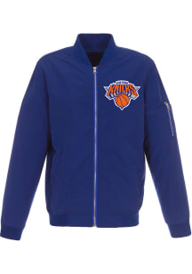 New York Knicks Mens Blue Nylon Bomber Light Weight Jacket