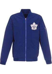 Toronto Maple Leafs Mens Blue Nylon Bomber Light Weight Jacket