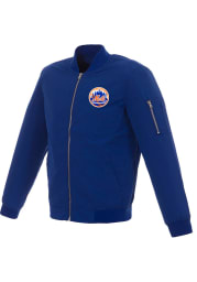 New York Mets Mens Blue Nylon Bomber Light Weight Jacket