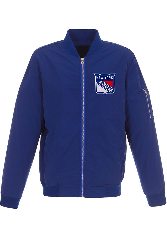 New York Rangers Nylon Bomber Blue Light Weight Jacket