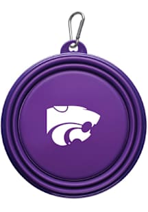 K-State Wildcats Collapsible Silicone Dog Pet Bowl Purple