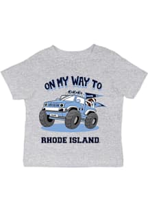 Vive La Fete Rhode Island Rams Infant On My Way Short Sleeve T-Shirt Grey