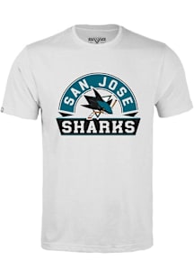 Levelwear San Jose Sharks White Richmond Banner Arch Short Sleeve T Shirt