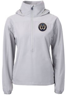 Cutter and Buck Philadelphia Union Womens Grey Charter Eco Long Sleeve Pullover
