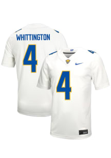 Jahsear Whittington Nike Mens White Pitt Panthers NIL Name And Number Football Jersey