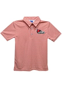 Vive La Fete Southeast Missouri State Redhawks Youth Red Pencil Stripe Short Sleeve Polo Shirt