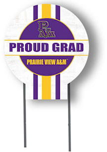 Prairie View A&M Panthers KH Sports Fan 20x20 Circle Yard Sign with Stakes Proud Grad Yard Sign -..