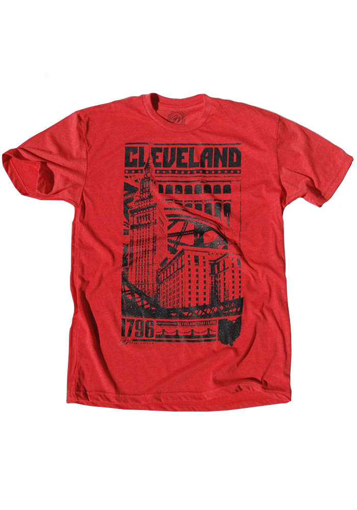GV Art + Design Cleveland Red Bold Graphic Short Sleeve T Shirt