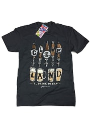 GV Art + Design Cleveland Black Ill Drink To That Beer Taps Short Sleeve T Shirt