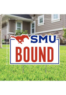 SMU Mustangs School Bound Yard Sign - White