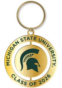 Green Michigan State Spartans Class of 2026 Spinner Keychain