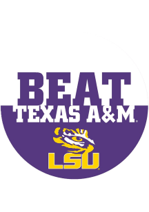 LSU Tigers BEAT Texas A&amp;M 3&quot; Button - Purple