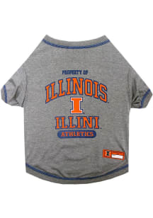 Orange Illinois Fighting Illini Team Logo Pet T-Shirt