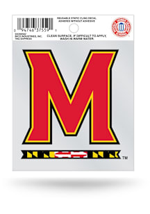 Maryland Terrapins Small Static Cling Auto Static Cling Decal - Red