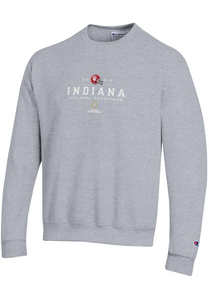 Champion Indiana Hoosiers Mens GREY HEATHER 2025 Football National