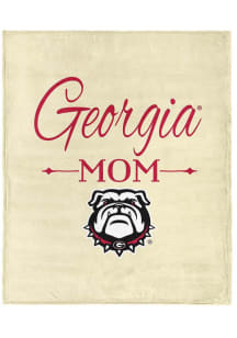 Georgia Bulldogs Mom Silk Touch Fleece Blanket - White