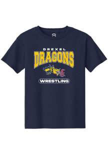 Youth Drexel Dragons Navy Blue Summit Sportswear Wrestling Short Sleeve T-Shirt