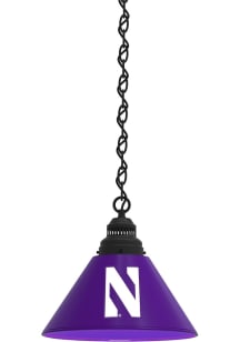 Black Northwestern Wildcats Single Billiard Lamp