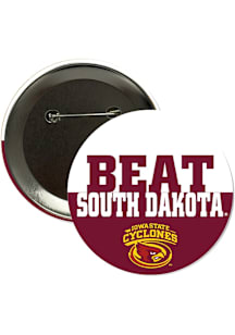 Iowa State Cyclones BEAT South Dakota 3" Button - Cardinal