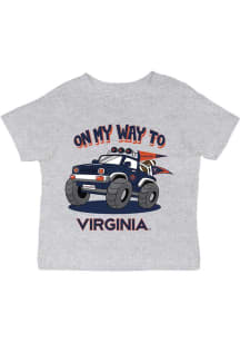 Vive La Fete Virginia Cavaliers Infant On My Way Short Sleeve T-Shirt Grey