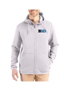 Mens Big Ten Grey Cutter and Buck Epic Comfort Full Zip Light Weight Jacket