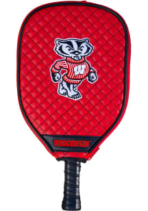 Red Wisconsin Badgers Quilted Cover Pickleball Paddles