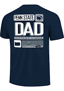 Penn State Nittany Lions Navy Blue Tiles Dad Short Sleeve T Shirt
