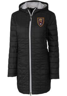 Cutter and Buck Real Salt Lake Womens Black Rainier PrimaLoft Long Filled Jacket